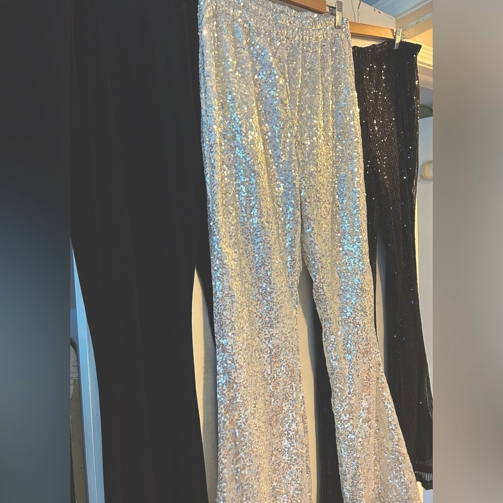 3 pair/Festival pants! Sequined & velvet - Picture 2 of 16